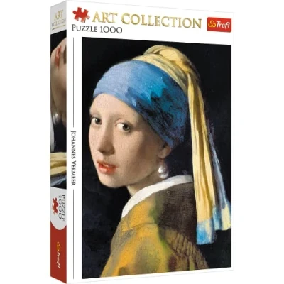 Image of Trefl 10522 Ragazza con l&#039;orecchino di perla 1000 Elements Premium Art Collection for Adults and Children from 12 Years Puzzles, Girl with Pearl Earring Jan Vermeer