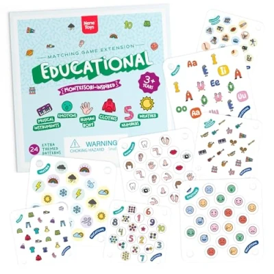 Image of Nene Toys Ladybug’s Memory Game Extension [Educational] 24 Additional Cards with Numbers, Letters, Animals, Body Parts Different Levels of Difficulty