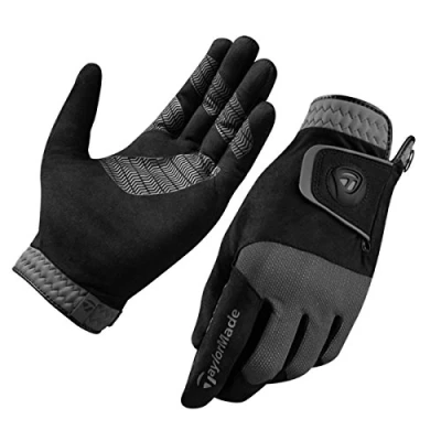 Image of TaylorMade Men&#039;s Rain Control Golf Glove, Black, Medium/Large
