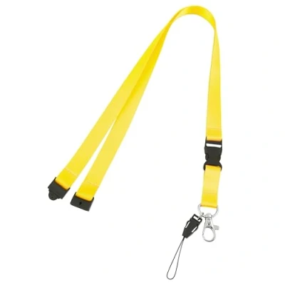 Image of LICQIC 1 Pcs Neck Lanyard Strap, Lanyards for with Safety Breakaway, Holding a ID Card, Pass Card Badge, Keys or Cell Mobile Phone (Yellow)