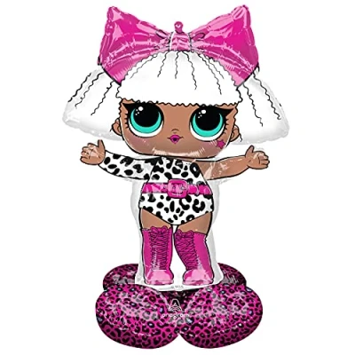 Image of amscan 4302511 Airloonz: Lol Doll Glam Diva Foil Balloon P70 (35&quot;/88Cmx 47&quot;/119Cm)