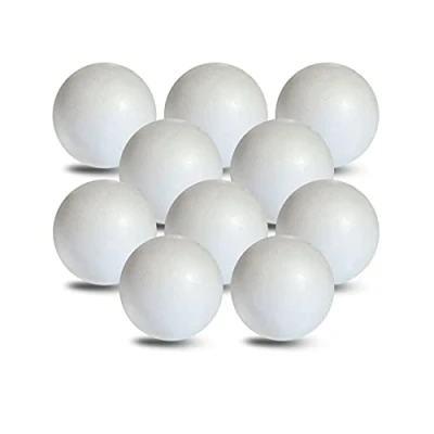 Image of MCE Commerce Styrofoam Balls, Diameter 7 cm, Made of polystyrene, Smooth and Durable, 10 Pieces for Crafts, Model Making, Creative Projects, White, Ø cm Stück