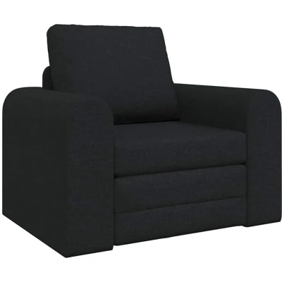 Image of vidaXL Floor Sofa Bed 2 in 1 Black 98x71x83 cm Fabric