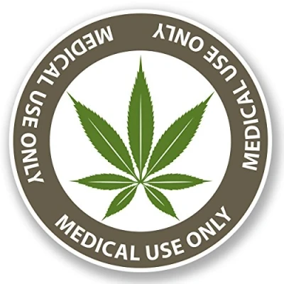 Image of 2 x Cannabis Vinyl Sticker Decal Bike Laptop Medical Use Weed Marijuana #5872 (10cm 10cm)