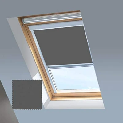 Image of Skylight Roller Blinds For Velux Roof Windows, Blackout Blind, Window Code MK08 Grey