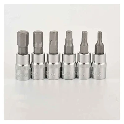 Image of FIVENUM 6 Piece 1/4&quot; Hex Bit Socket Set Hexagon Spline Bits