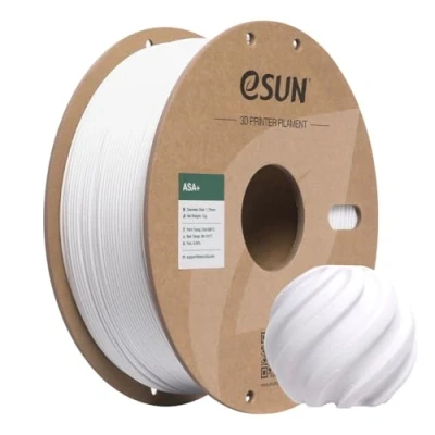 Image of eSUN ASA+ Filament 1.75mm, Weather Resistant 3D Printer Filament, 1KG Spool (2.2 LBS) Printing Materials for Printers,Cold White