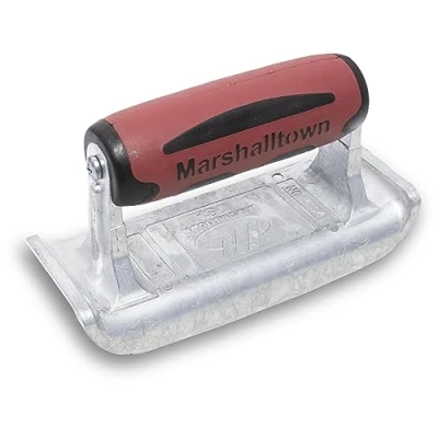 Image of Marshalltown 4154D 6 x 2 3/16 Zinc Edging Trowel DuraSoft Handle 1/4R; 5/8L