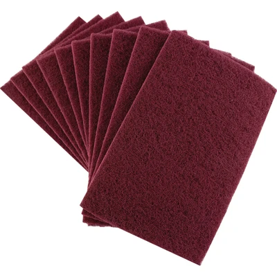 Image of York Non woven Hand Pads X Fine Maroon (Pk 10)
