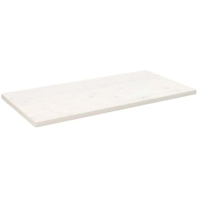 Image of vidaXL Table Top White 100x60x2.5 cm Solid Wood Pine Rectangular