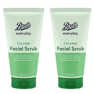 Image of Boots Everyday Cucumber Facial Scrub 150mL [TWIN PACK]