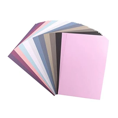 Image of Florence Cardstock Smooth Multicoloured Coloured Card Making Supplies A4 Winter 12 x 5 Sheets Paper for Scrapbooking, and Other Crafts 216 GSM