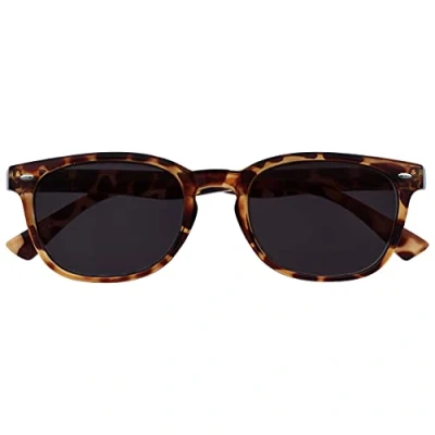 Image of OPULIZE Brown Tortoiseshell Reading Sunglasses UV400 Gregory Peck Style Mens Womens Spring Hinges S14 2T +2.50