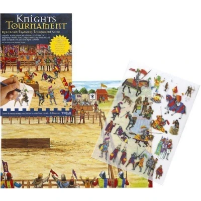 Image of Knights&#039; Tournament Medieval Rub Down Transfers Scene