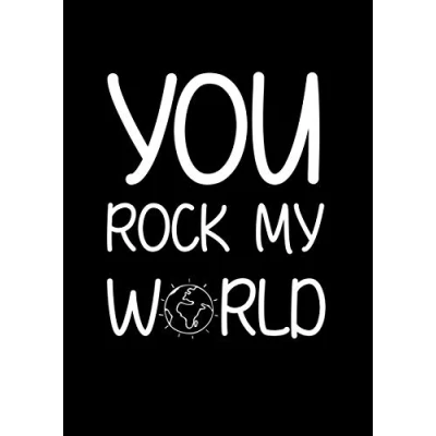 Image of Valentines RUDE 334A YOU ROCK MY WORLD card