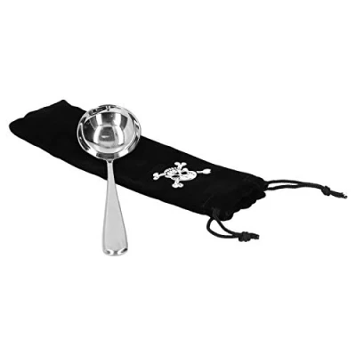 Image of Coffee Cupping Spoon, Stainless Steel Milk Foam Dessert Spoon with Storage Bag(Silver)