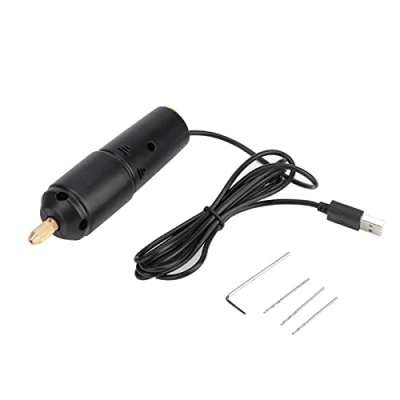 Image of Portable Mini Electric Hand Drill Micro USB Small Chuck Tools with 3pc Bits