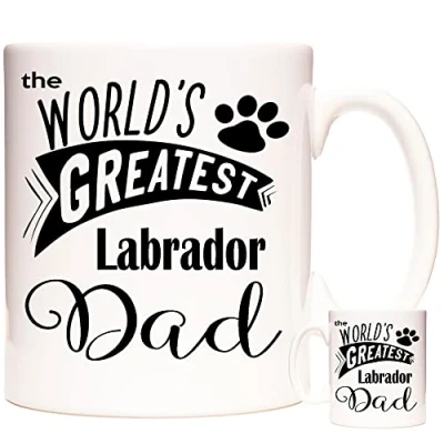 Image of World&#039;s Greatest Labrador Dad Gift Mug. Coffee Mug for Owners. Tea Dads