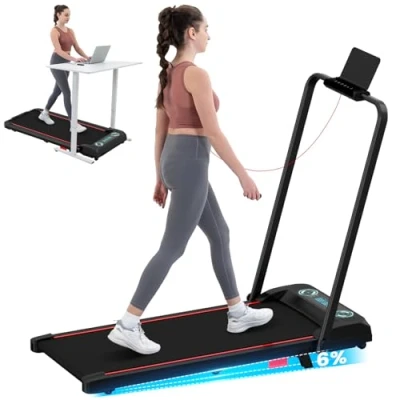 Image of CITYSPORTS Folding Treadmill with 6% Incline,1400W Walking Pad,Under Desk for Home and Office,1 10KM/H,LED Display,Remote Control