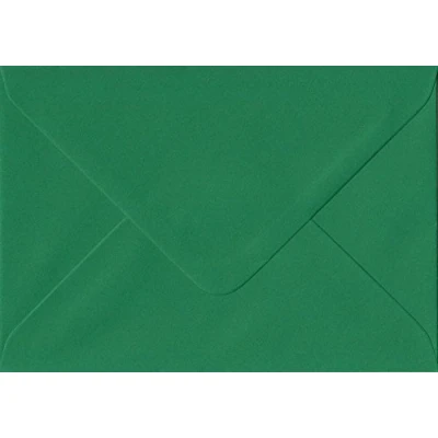 Image of Xmas Green G6 125mm x 175mm Gummed Small Colour Card Envelopes 100gsm (Pack of 25)