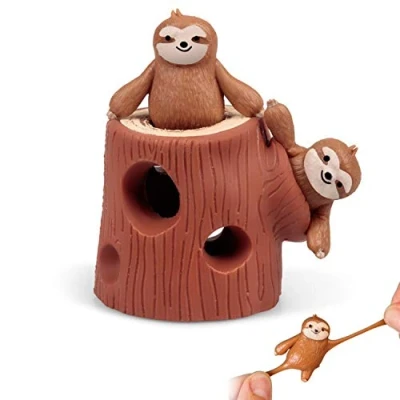 Image of Tobar 35181 Stretchy Sloth and Stump, Solid, Mixed, Medium