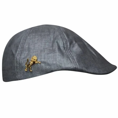 Image of GIFTS 4 ALL New Millwall Flat Cap, Mens Lions Denim Style Cap