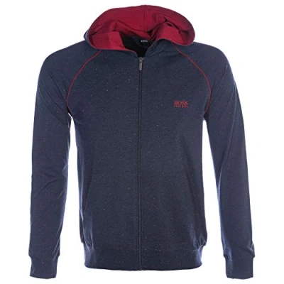 Image of BOSS Men&#039;s Mix&amp;match Jacket H Sweatshirt, Blue (Open 460), Small
