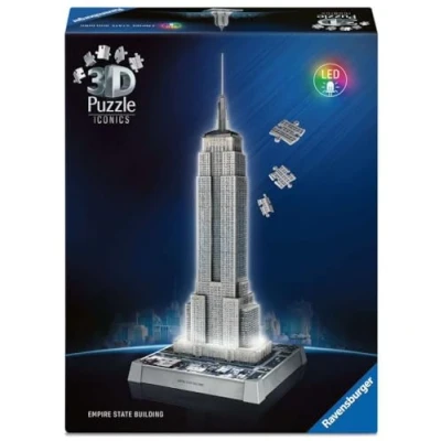 Image of Ravensburger Iconics Empire State Building Light Up 216 piece 3D Jigsaw Puzzle for Adults and Kids Age 10+ Years
