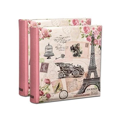 Image of 2 x Photo Album 200 6 4&#039;&#039; / 15 10 cm Photos Slip in Picture CD/DVD Pocket Memo Writing Area Gifting by Arpan (Travel Memories)