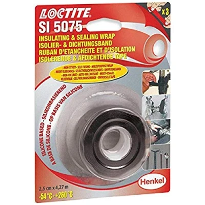 Image of Loctite 1808110 Isolating and Sealing Wrap, 4.27 m X 2.5 cm, Black