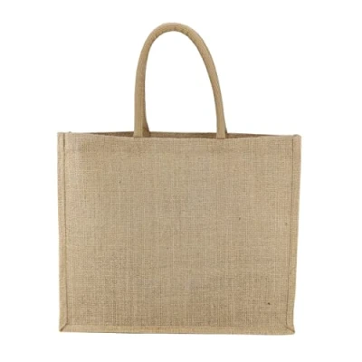 Image of LEVIATAN EKO Jute Bag 42 x 36 cm 100% Shopper, Laminated Bag, Natural Robust and Large
