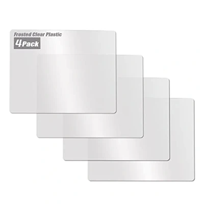 Image of Fotouzy Flexible Plastic Cutting Boards for Kitchen, 4 Frosted Clear Mats 15 x 12 in, BPA Free, Non Porous, and Dishwasher Safe, Set of