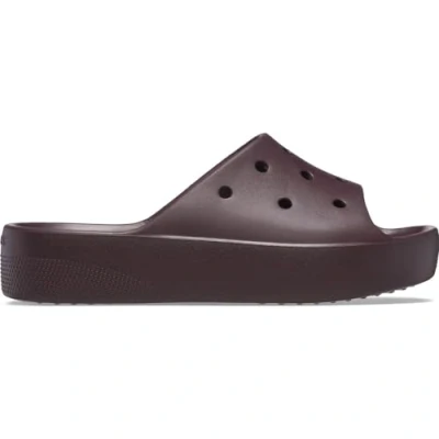 Image of Crocs Women&#039;s Classic Platform Slide Sandal, Dark Cherry, 8 UK