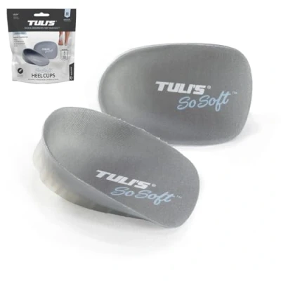 Image of Tuli&#039;s So Soft Heel Cups Shock Absorption Cushion Insert for Plantar Fasciitis, Sever&#039;s Disease and Pain Relief, Large
