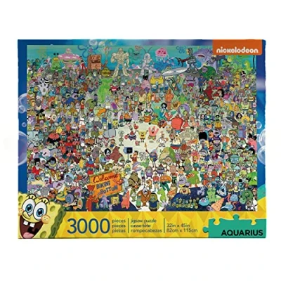 Image of Aquarius 68508 Spongebob Squarepants Cast Jigsaw Puzzle, Multi Color, One Size
