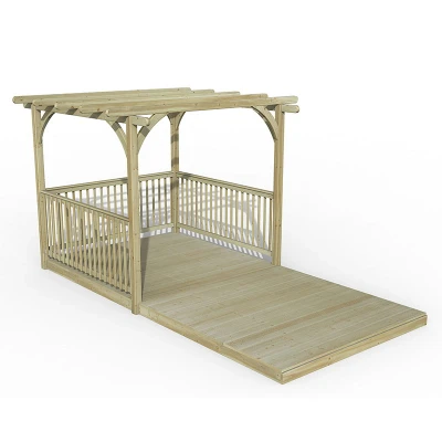 Image of 8&#039; x 16&#039; Forest Pergola Deck Kit No. 9 (2.4m 4.8m)