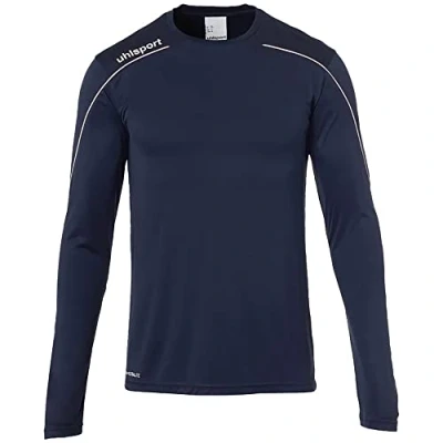 Image of Uhlsport Stream 22 Long Sleeve Jersey Men, Sky Blue/White, Moisture Wicking Dry Tech, Size XXL