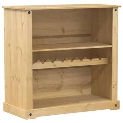 Image of vidaXL Corona Wine Cabinet Solid Pine Wood with Honey Wax, Storage for Kitchen/Dining/Cellar 107.5x51x105.5 cm