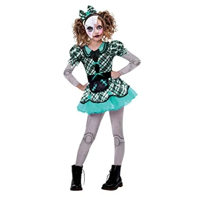Image of amscan (PKT) (9904753) Child Girls Dark Doll Costume (6 8yr)