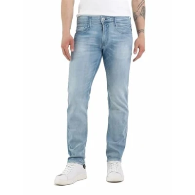 Image of Replay men&#039;s jeans Anbass slim fit with power stretch, Blue (Light 010), 30W / 32L