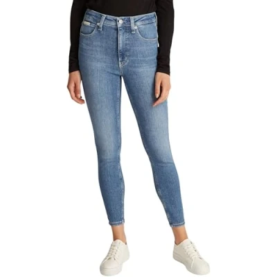 Image of Calvin Klein Jeans HIGH RISE Super Skinny Fit, Women&#039;s, Size: 32, Denim medium