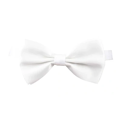 Image of Wicked Costumes Adult Satin White Bow Tie Fancy Dress Accessory