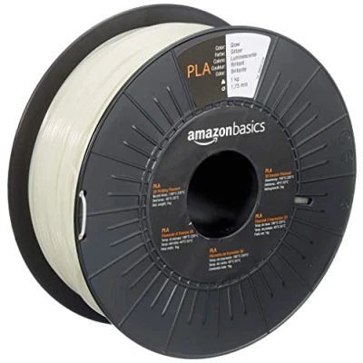 Image of Amazon Basics PLA 3D Printer Filament, 1.75 mm, Glow, 1 kg Spool