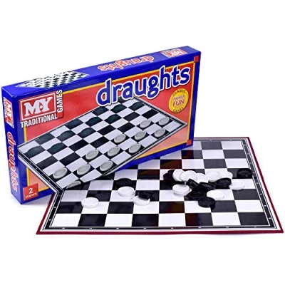 Image of KandyToys M.Y Draughts Game Traditional Checkers Board for Kids &amp; Adults