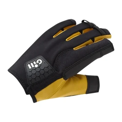 Image of Gill Pro Sailing Gloves Short Finger with 3/4 Length Fingers for Sailing, Paddle &amp; Board Sports, Kayaking or Windsurfing