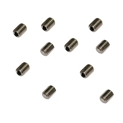 Image of M6 x 8mm Grub Screw (10 PACK) 6mm Metric Thread A2 Stainless Steel Flat Point Socket Allen Key Screws Free UK Delivery