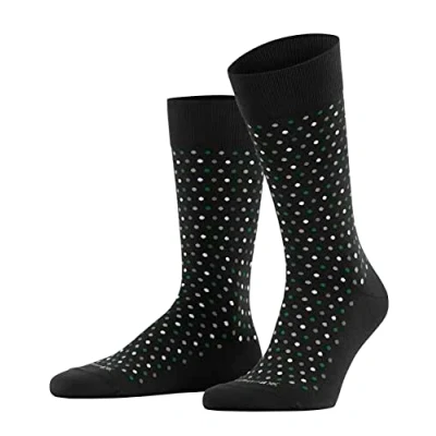 Image of Mens 1 Pair Burlington Dot Cotton Socks Black 6.5 11
