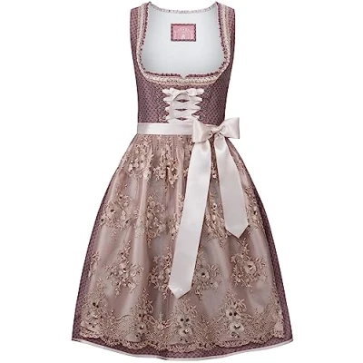 Image of Stockerpoint Women&#039;s Antonia Dirndl Special Occasion Dress, Rosewood, 10