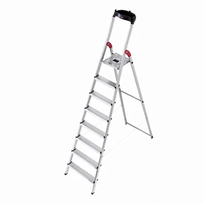 Image of Hailo 8160 801 L60 150 Kg 8 Tread Aluminium Step Ladder
