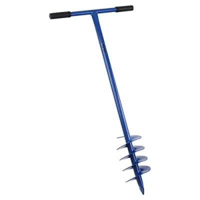 Image of Woodside Manual Garden Earth Auger 150mm Fence Post Hole Digger, 15cm Diameter, 105cm Length